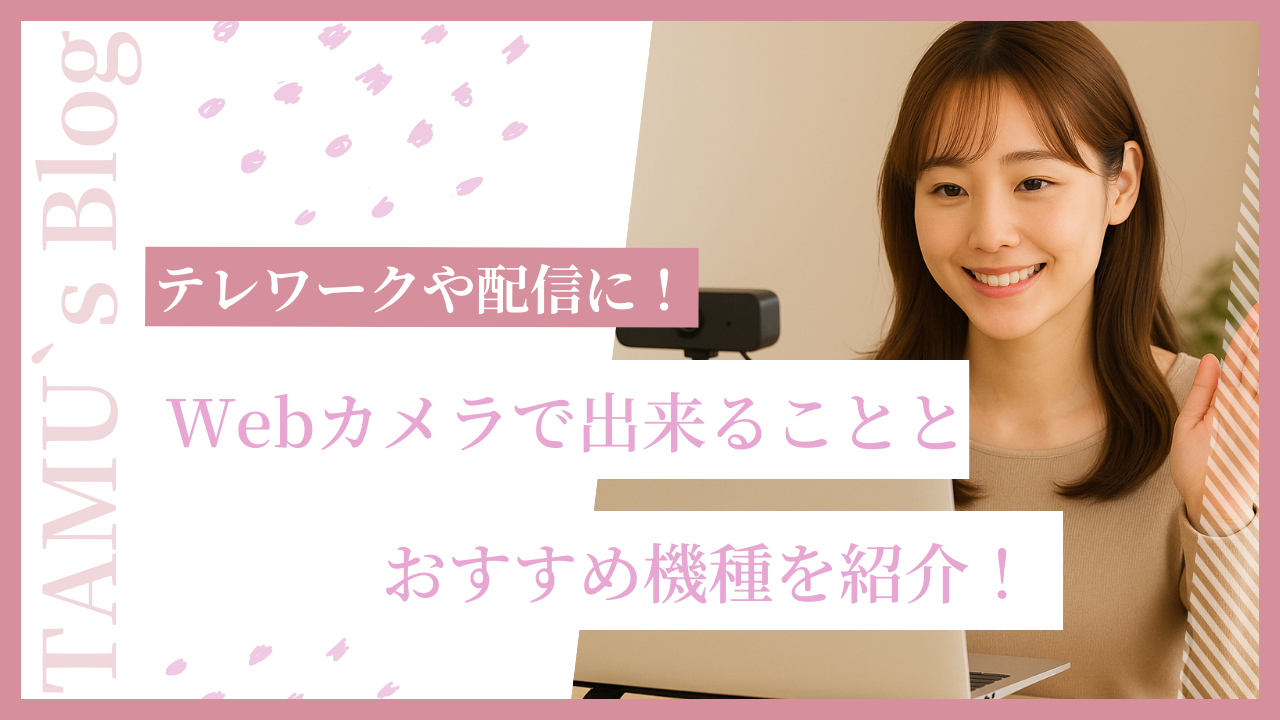 webカメラを使用してオンライン会議をする女性